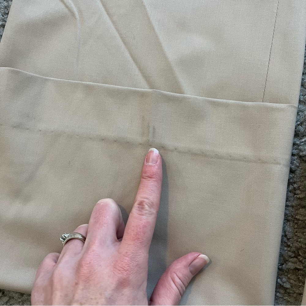 Lafayette 148 tan cream virgin wool blend trouser size 10 - Picture 8 of 11